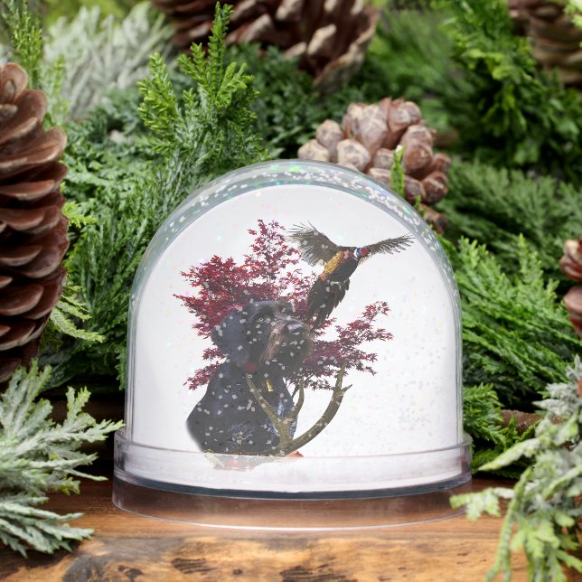 German Wirehaired  Pointer , Hunting Snowglobe (Winter)