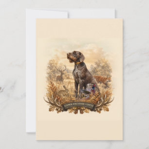 German Wirehaired Pointer Invitation