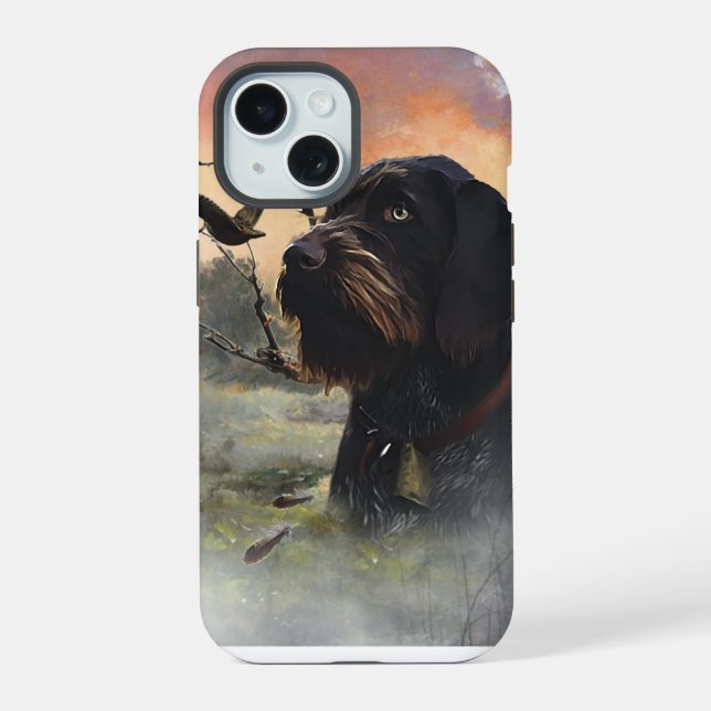 German Wirehaired Pointer   iPhone 15 Case (Back)