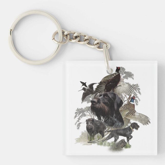 German Wirehaired Pointer   Key Ring (Front)