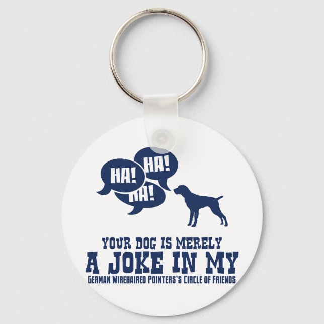 German Wirehaired Pointer Key Ring (Front)