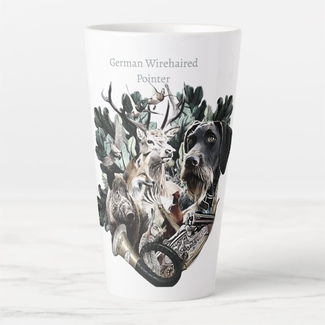German Wirehaired Pointer  Latte Mug (Front)