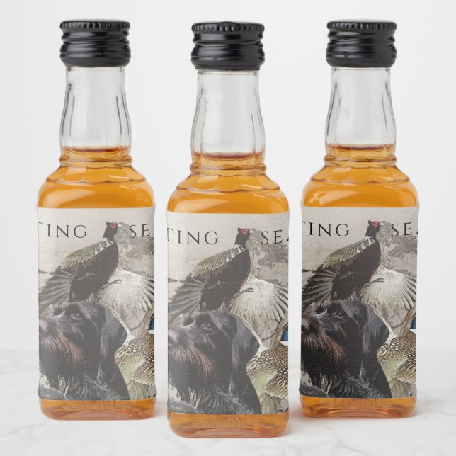  German Wirehaired Pointer     Liquor Bottle Label (Bottles)