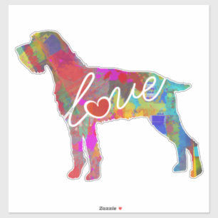German Wirehaired Pointer Love Decal / Sticker
