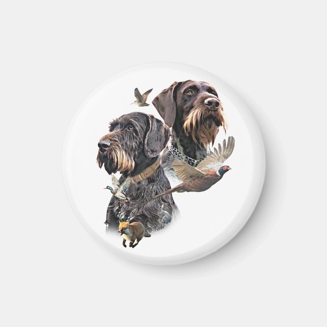 German Wirehaired Pointer Magnet (Front)