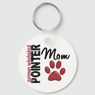 German Wirehaired Pointer Mom 2 Key Ring