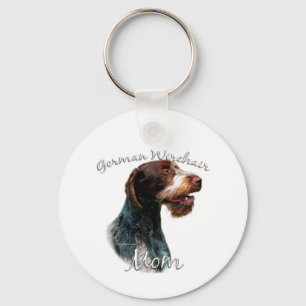 German Wirehaired Pointer Mum 2 Key Ring