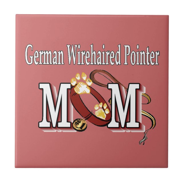 German Wirehaired Pointer Mum Gifts Tile (Front)