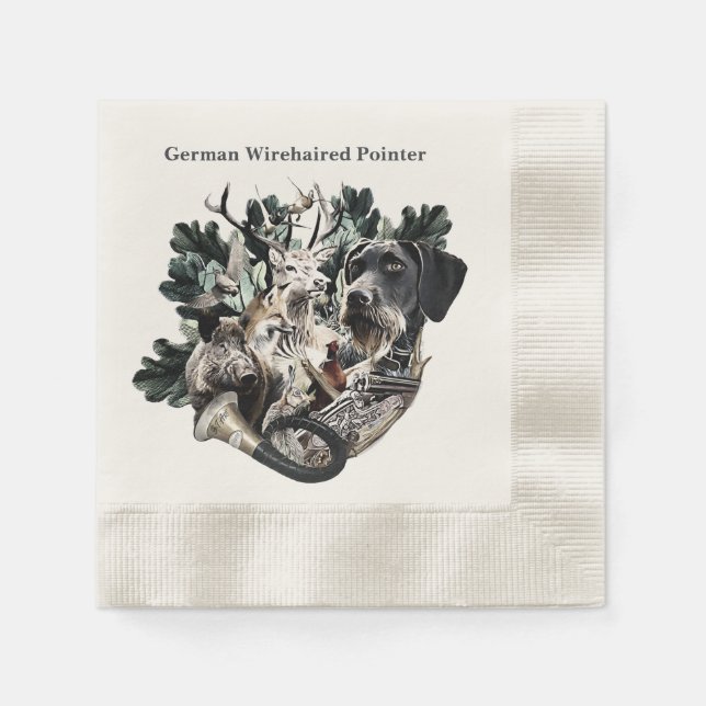 German Wirehaired Pointer Napkin (Front)