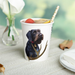 German Wirehaired Pointer Paper Cups