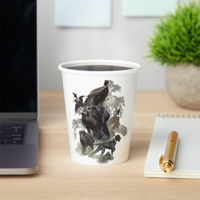  German Wirehaired Pointer     Paper Cups (Insitu)