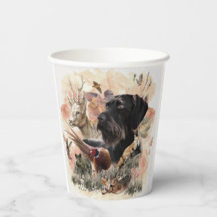 German Wirehaired Pointer Paper Cups