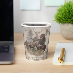 German Wirehaired Pointer Paper Cups