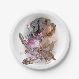 German Wirehaired Pointer    Paper Plate