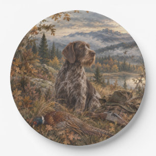 German Wirehaired Pointer Paper Plate