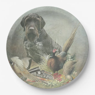 German Wirehaired Pointer      Paper Plates