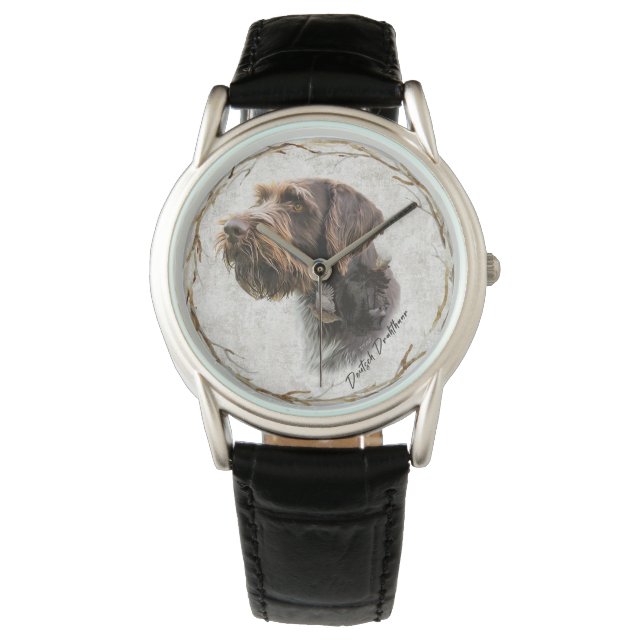 German Wirehaired Pointer  Phone  Watch (Front)