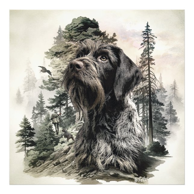 German Wirehaired Pointer Photo Print (Front)
