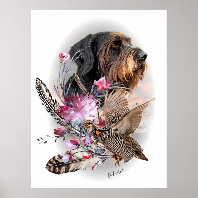 German Wirehaired Pointer  Poster (Front)