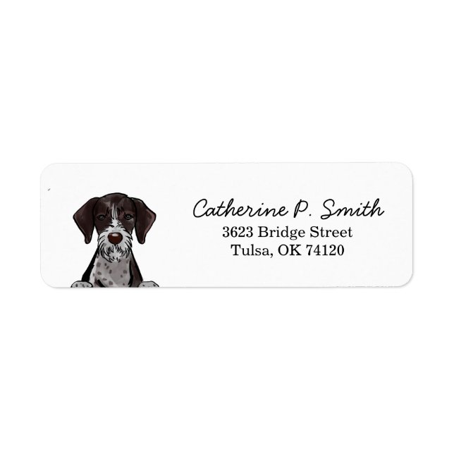 German Wirehaired Pointer Return Address (Front)