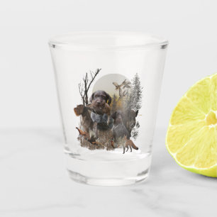 German Wirehaired Pointer Shot Glass