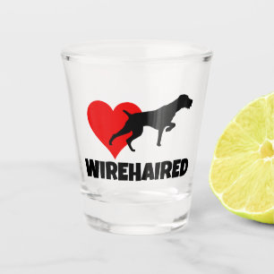 German Wirehaired Pointer Shot Glass