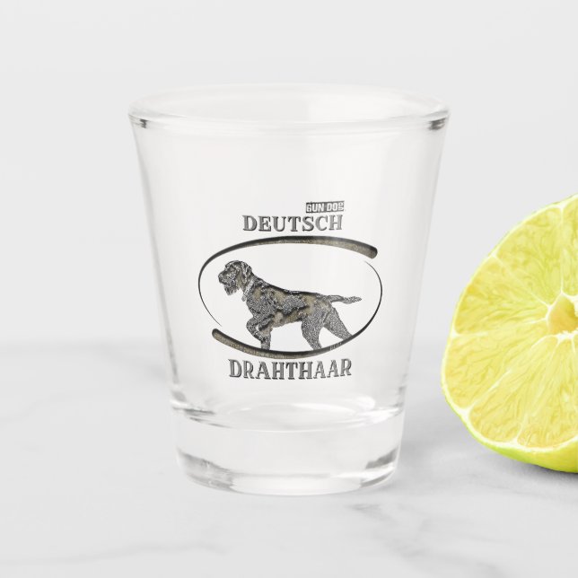  German Wirehaired Pointer Shot Glass (Front)