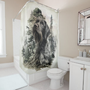 German Wirehaired Pointer Shower Curtain