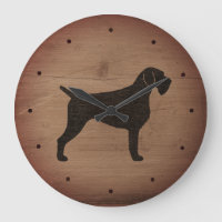 German Wirehaired Pointer Silhouette Rustic Style