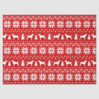 German Wirehaired Pointer Silhouettes Christmas