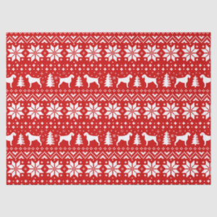German Wirehaired Pointer Silhouettes Christmas Tissue Paper