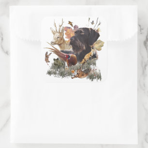 German Wirehaired Pointer Square Sticker