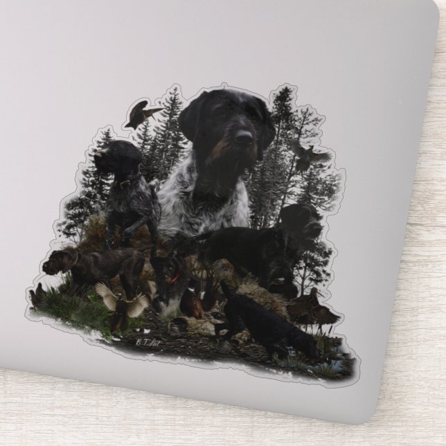 German Wirehaired Pointer    Sticker (Detail)