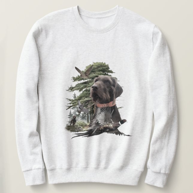 German Wirehaired Pointer Sweatshirt (Design Front)