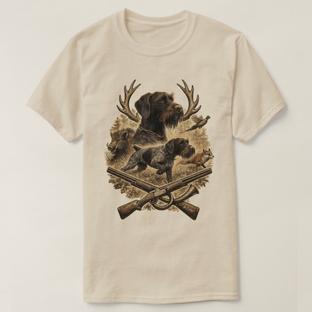 German Wirehaired Pointer T-Shirt (Design Front)