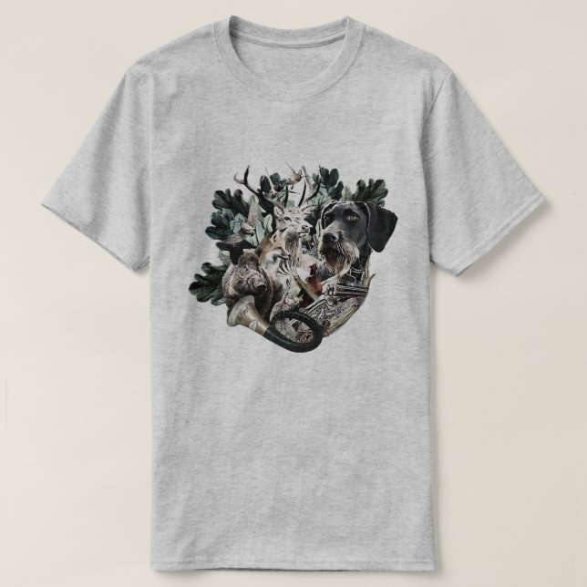 German Wirehaired Pointer T-Shirt (Design Front)