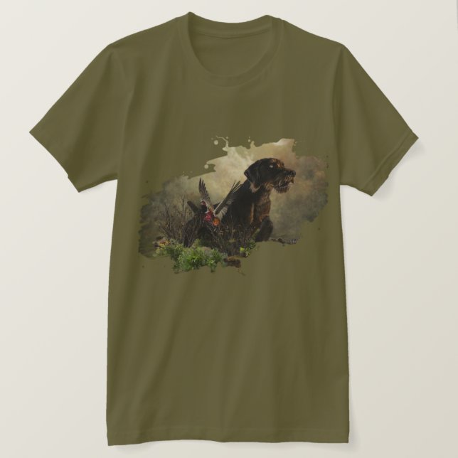 German Wirehaired Pointer  T-Shirt (Design Front)