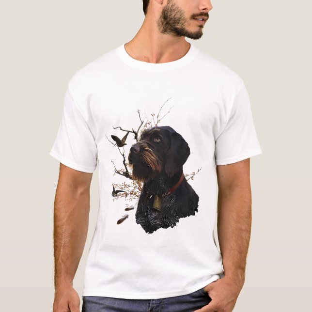 German Wirehaired Pointer  T-Shirt (Front)