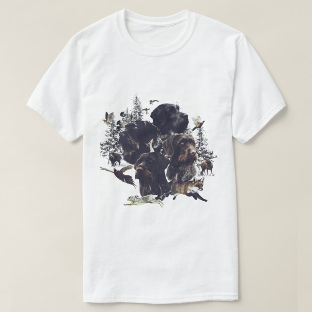 German Wirehaired Pointer T-Shirt (Design Front)