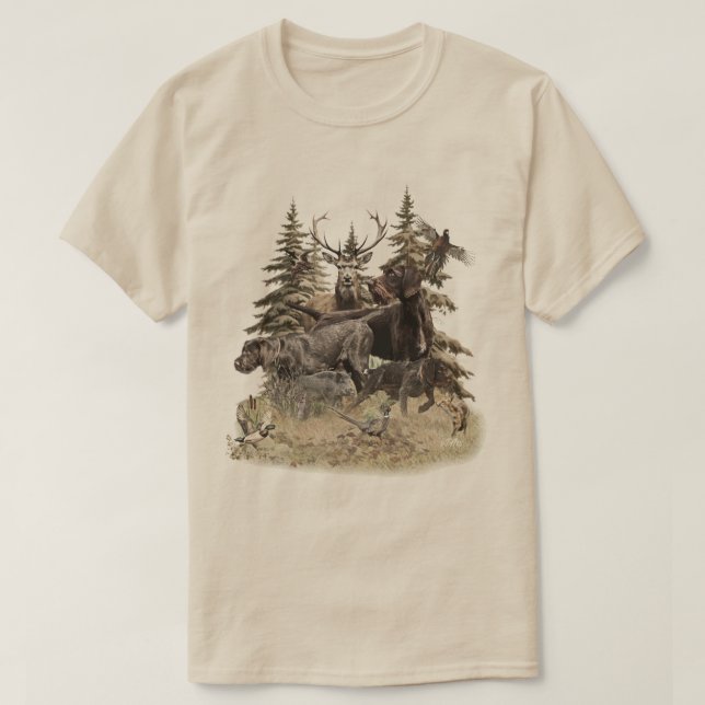 German Wirehaired Pointer T-Shirt (Design Front)