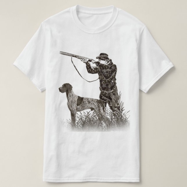 German Wirehaired Pointer  T-Shirt (Design Front)