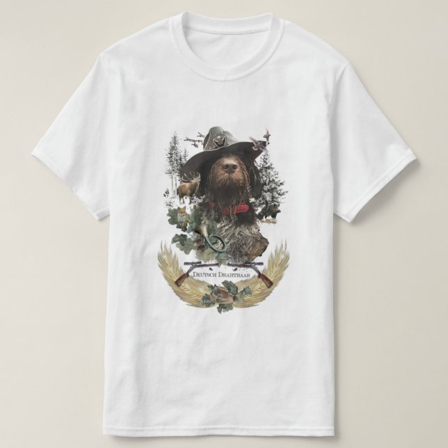 German Wirehaired Pointer  T-Shirt (Design Front)