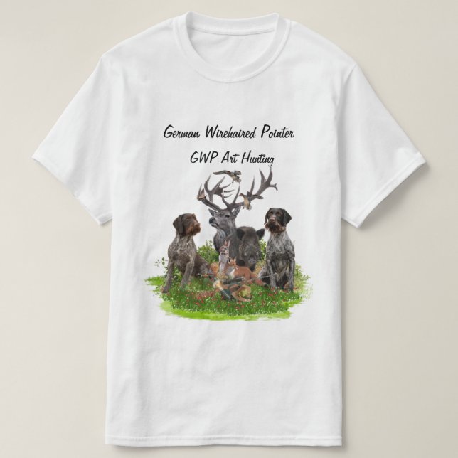 German Wirehaired Pointer  T-Shirt (Design Front)