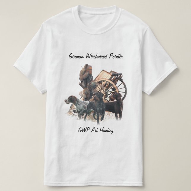German Wirehaired Pointer  T-Shirt (Design Front)