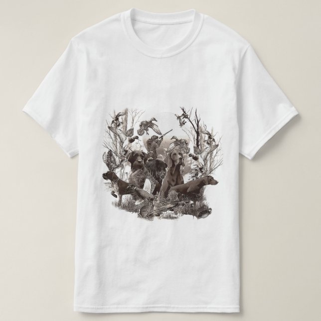 German Wirehaired Pointer  T-Shirt (Design Front)