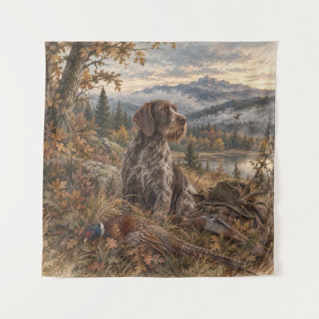 German Wirehaired Pointer Tapestry (Front)