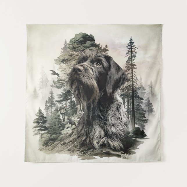 German Wirehaired Pointer Tapestry (Front)