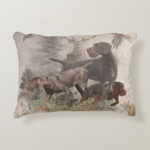 German Wirehaired Pointer  Tapestry Outdoor Pillow