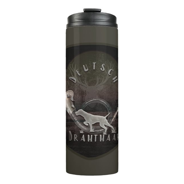 German Wirehaired Pointer Thermal Tumbler (Front)