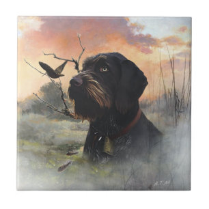 German Wirehaired Pointer Tile